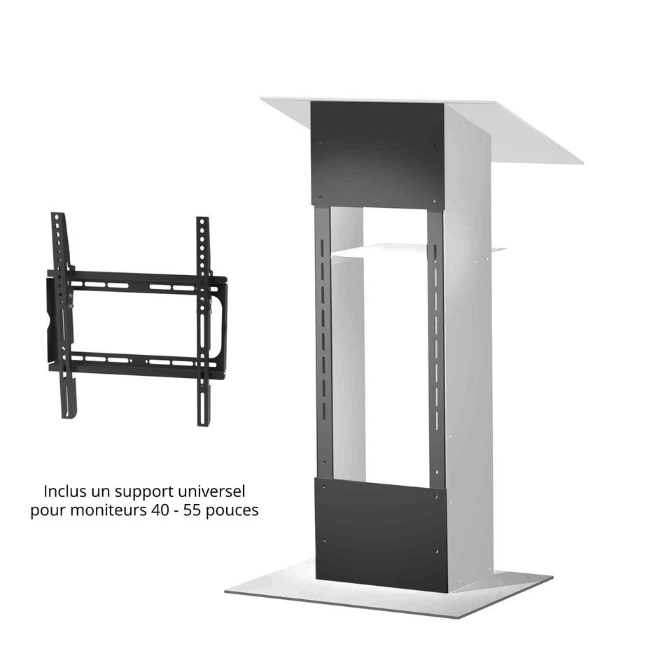 K5 lectern / podium- light grey from Urbann Products side view